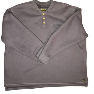 Stanley Mens Shirt Sherpa Fleece Lined Waffle Henley Thermal Blue SZ XXL